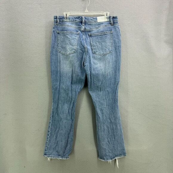 Pistola Womens Medium Wash Blue High-Rise Distressed Straight Jeans Size 31 - Picture 3 of 11